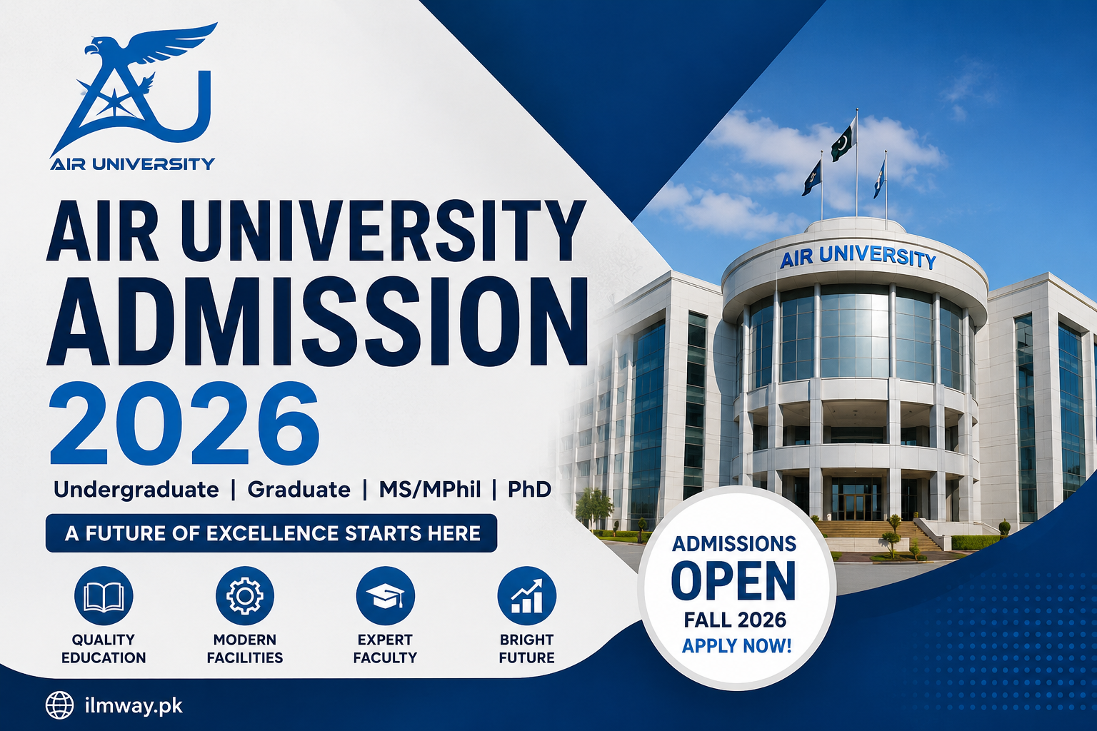 Air University Admission 2026 - ilmway.pk